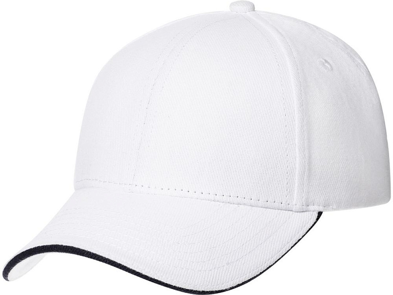 Бейсболка Spiker, белая с темно-синим