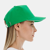 Бейсболка Long Beach, ярко-зеленая с белым