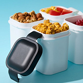 Ланчбокс для снеков Lunch Crunch, белый с черным