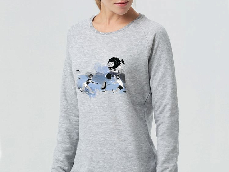 Свитшот женский «Не вы ли были у Невы», серый меланж