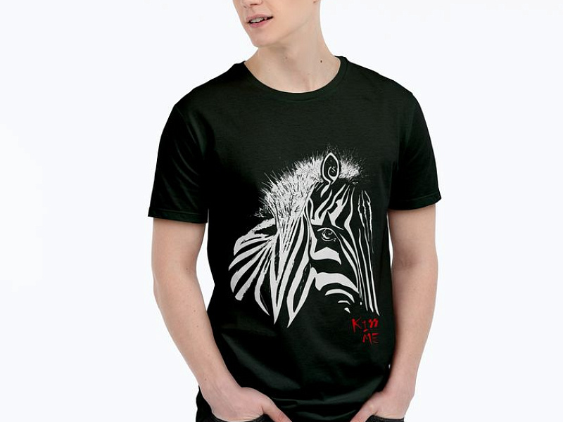 Футболка мужская «Арт-рокстар. Kiss Me», черная