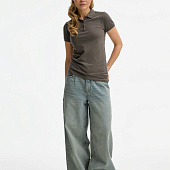 Рубашка поло женская Brandy Women, темно-серая с белым