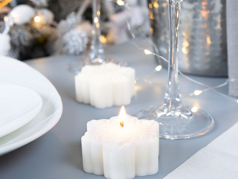 Свеча Snowlight 2, белая, 6 см