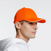 Бейсболка Spiker, оранжевая с белым