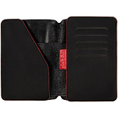 Автобумажник Arrival, черный с красным