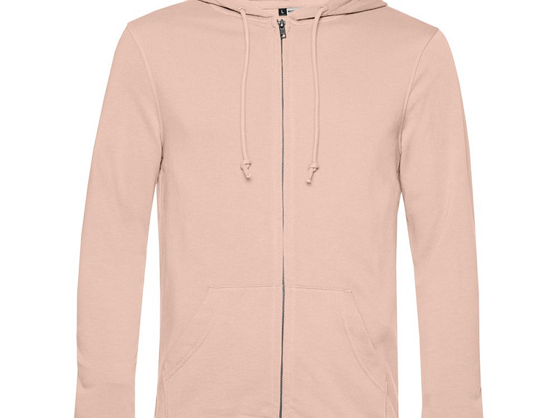 Толстовка на молнии с капюшоном унисекс BNC Inspire (Organic), розовая