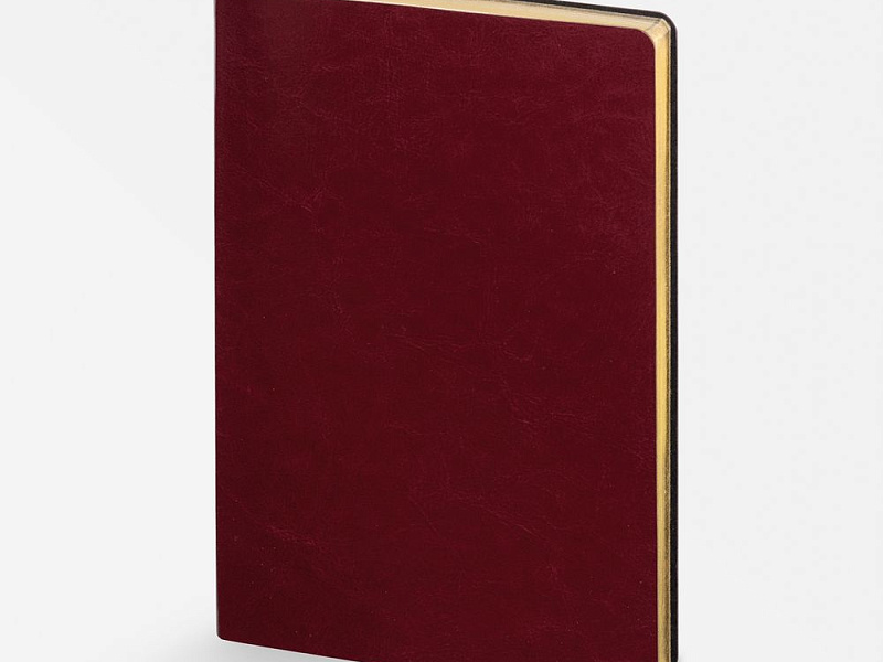 Ежедневник Nebraska Flex, недатированный, бордовый с золотистым