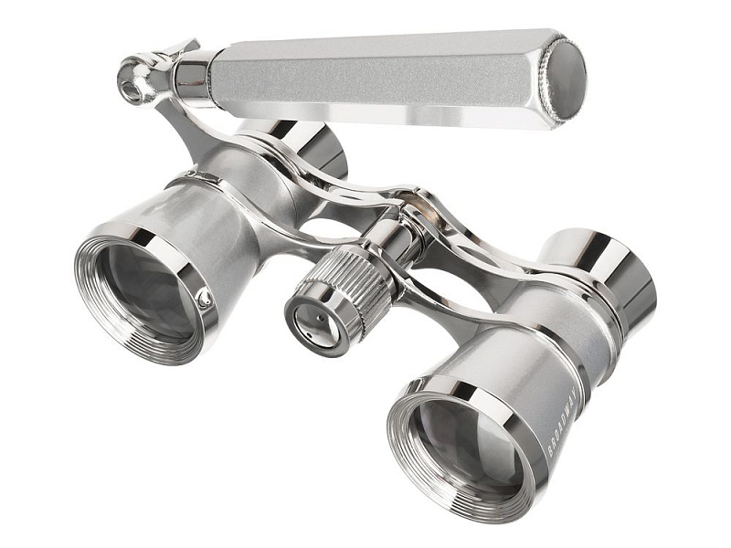 Театральный бинокль-лорнет Broadway 325E, серебристый