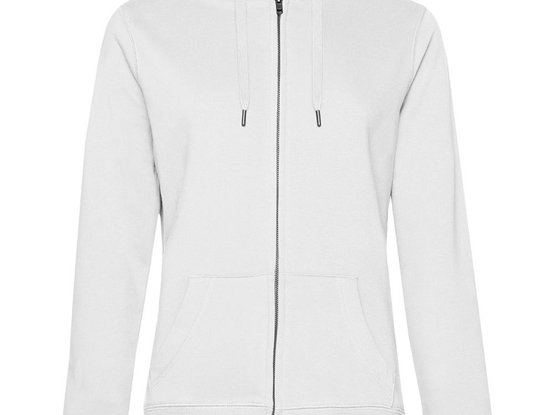 Толстовка на молнии с капюшоном женская Queen, белая