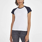 Футболка женская Milky 150, белая с красным