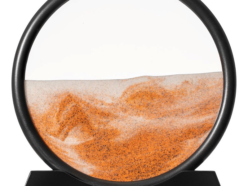 Песочная картина-антистресс Pleasantville, черная с оранжевым