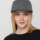 Бейсболка Snapback с прямым козырьком, серая