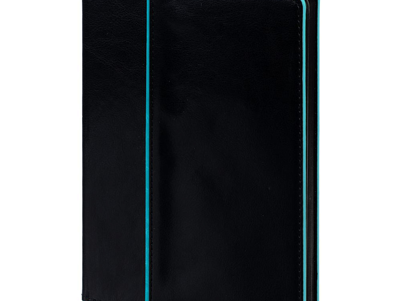 Ежедневник Alanis, недатированный, черный с голубым