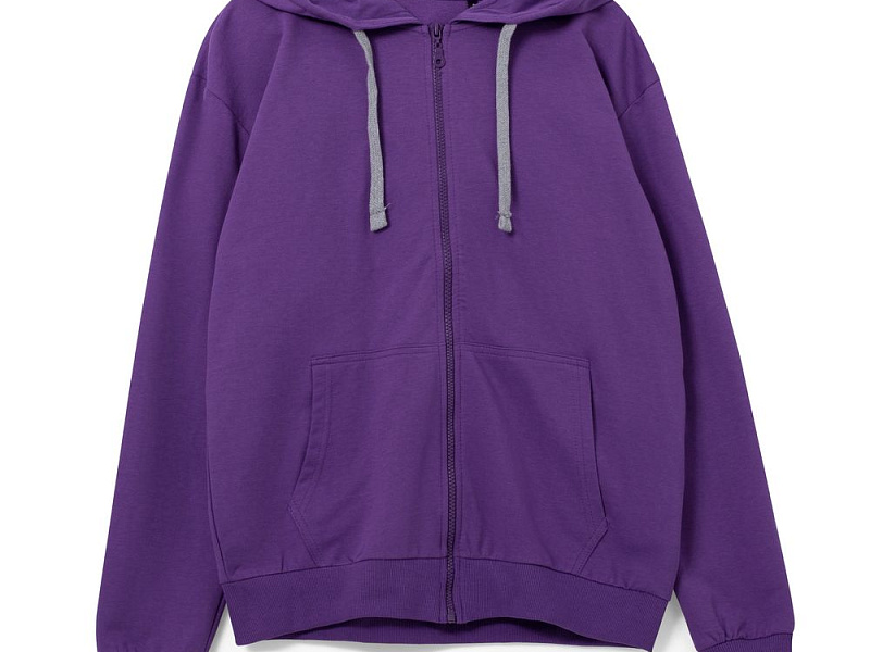 Толстовка на молнии с капюшоном Unit Siverga, фиолетовая