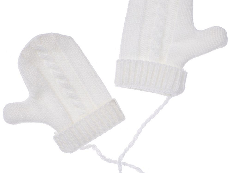 Игрушка на елку «Рукавички», белые