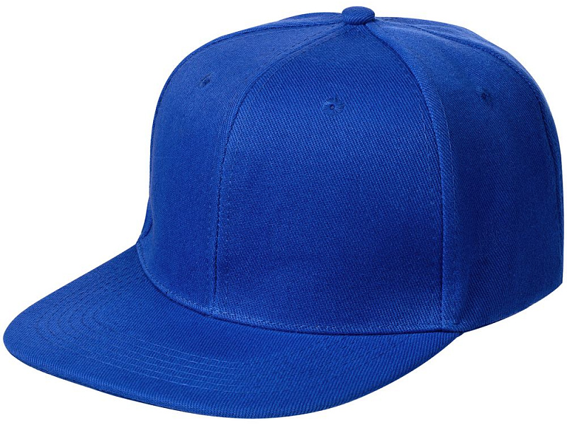 Бейсболка Snapback с прямым козырьком, ярко-синяя