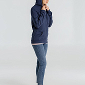 Толстовка с капюшоном унисекс Hoodie, синий меланж