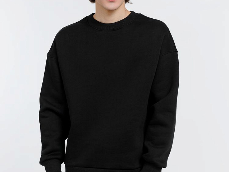 Свитшот оверсайз унисекс True Self, черный