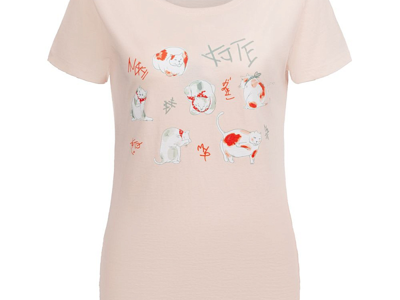 Футболка женская «Котэ», розовая