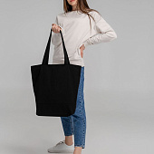 Сумка для покупок на молнии Shopaholic Zip, черная