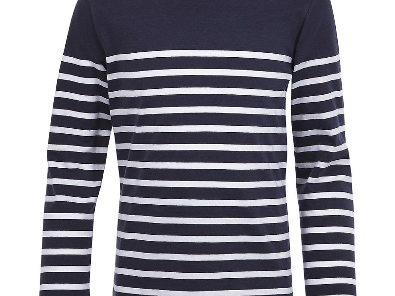 Футболка детская с длинным рукавом Matelot LSL Kids, синяя с белым