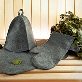 Банная рукавица Heat Off, серая