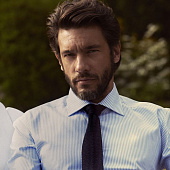 Рубашка мужская в полоску Reno, темно-синяя