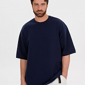 Джемпер с коротким рукавом Siluetti Volumica, темно-синий