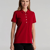 Рубашка поло женская Sunset, красная