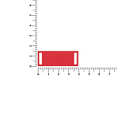 Шильдик металлический Kova, красный