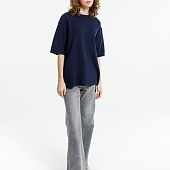 Джемпер с коротким рукавом Siluetti Volumica, темно-синий