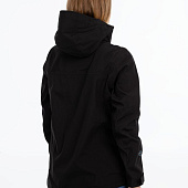 Куртка софтшелл женская Patrol, черная с красным