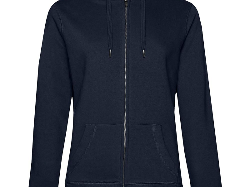 Толстовка на молнии с капюшоном женская Queen, темно-синяя