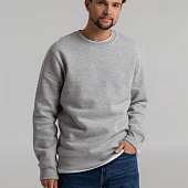 Свитшот унисекс King, серый меланж