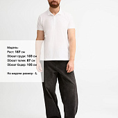 Рубашка поло мужская Brandy Men, белая с темно-синим