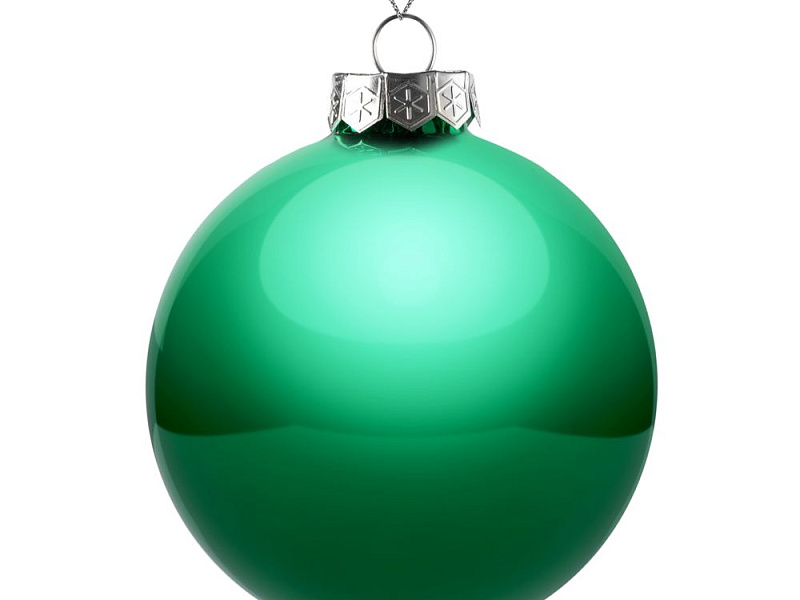 Оформительский шар Finery, 10 см, глянцевый зеленый