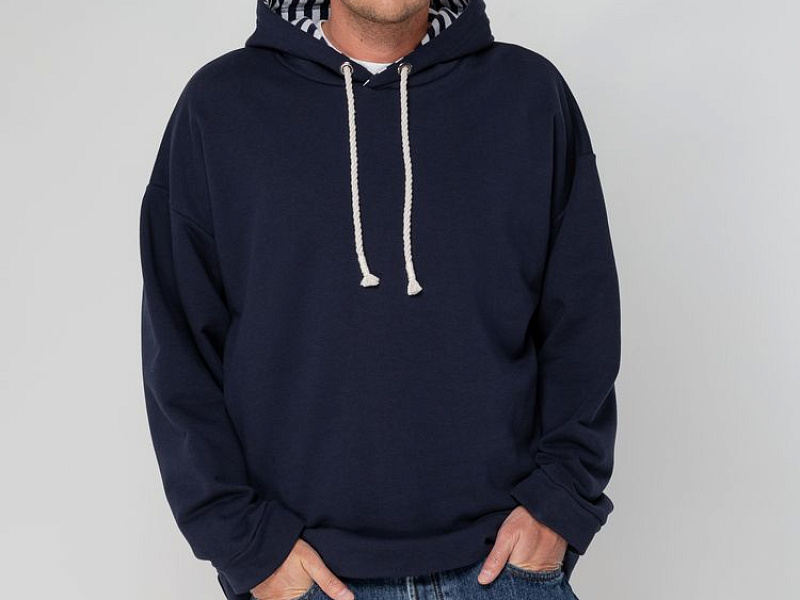 Худи унисекс оверсайз Seamark, темно-синее