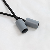 Пара наконечников для шнурка Tizzle, серый