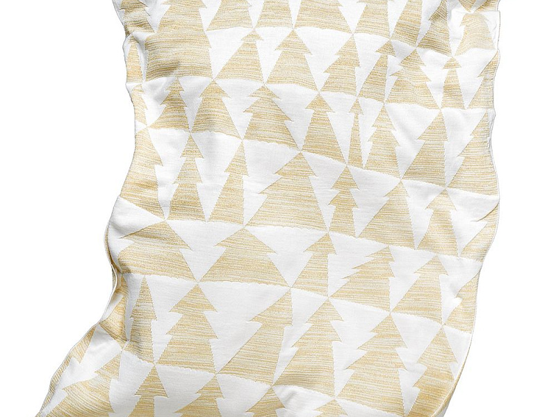 Плед «Танцующий лес», белый с золотистым