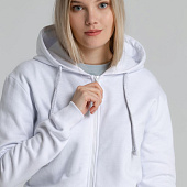 Толстовка на молнии с капюшоном Siverga Heavy 2.0, белая