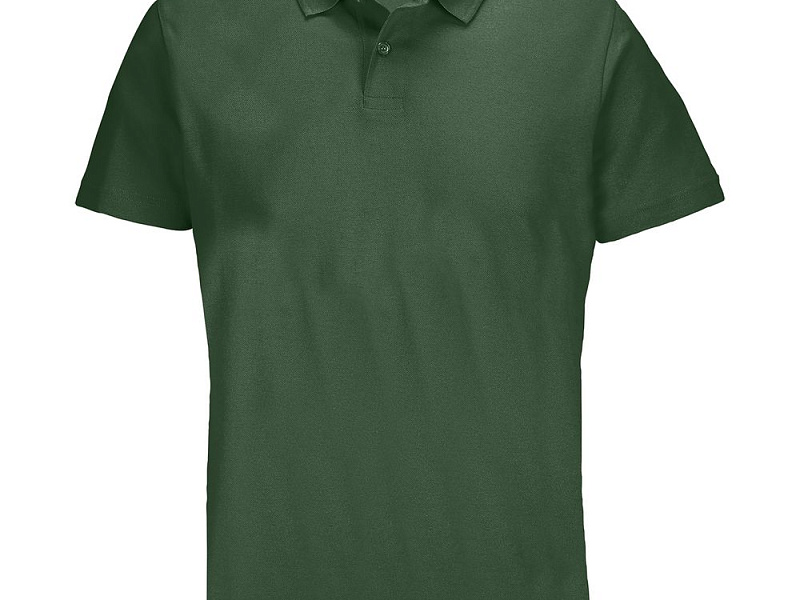Рубашка поло унисекс Pulse, темно-зеленая