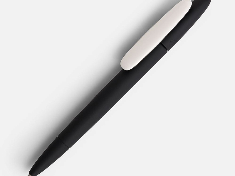Ручка шариковая Prodir DS5 TRR-P Soft Touch, черная с белым
