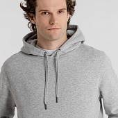 Толстовка с капюшоном унисекс King, серый меланж