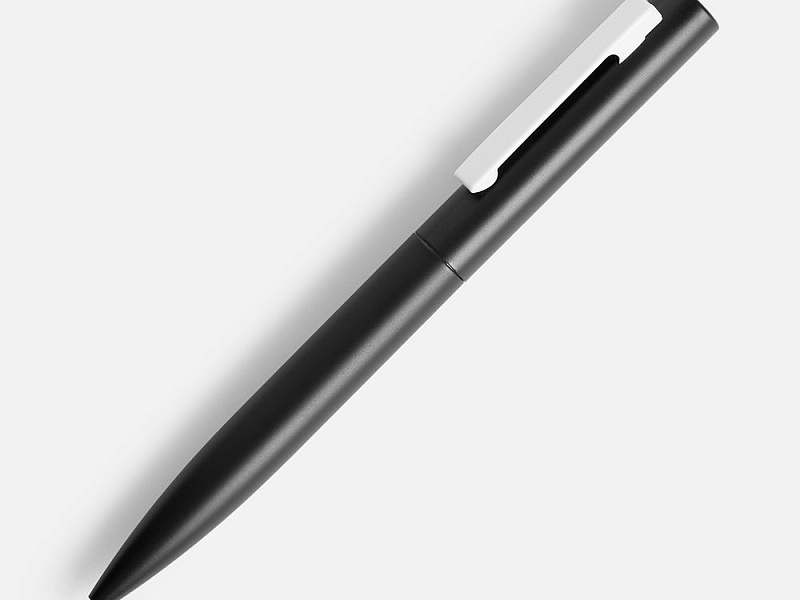 Ручка шариковая Inkolor, черная с белым