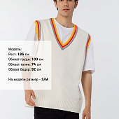 Жилет оверсайз унисекс Cornell в сумке, молочно-белый