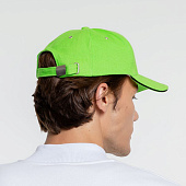 Бейсболка Classic, зеленое яблоко с черным кантом