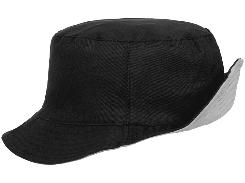 Панама Summer двусторонняя, черная с серым