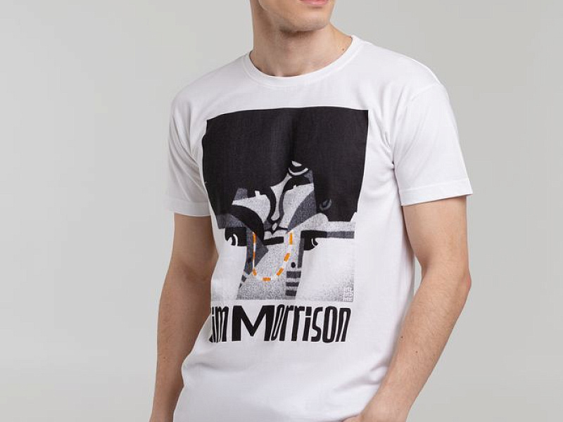 Футболка «Меламед. Jim Morrison», белая