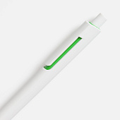 Ручка шариковая Dominanta, белая с зеленым