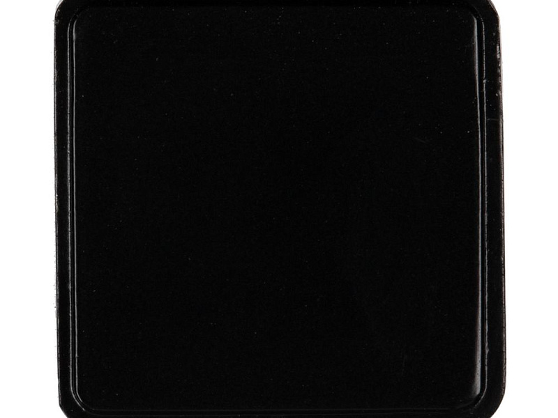 Квадратный шильдик на резинку Epoxi, черный